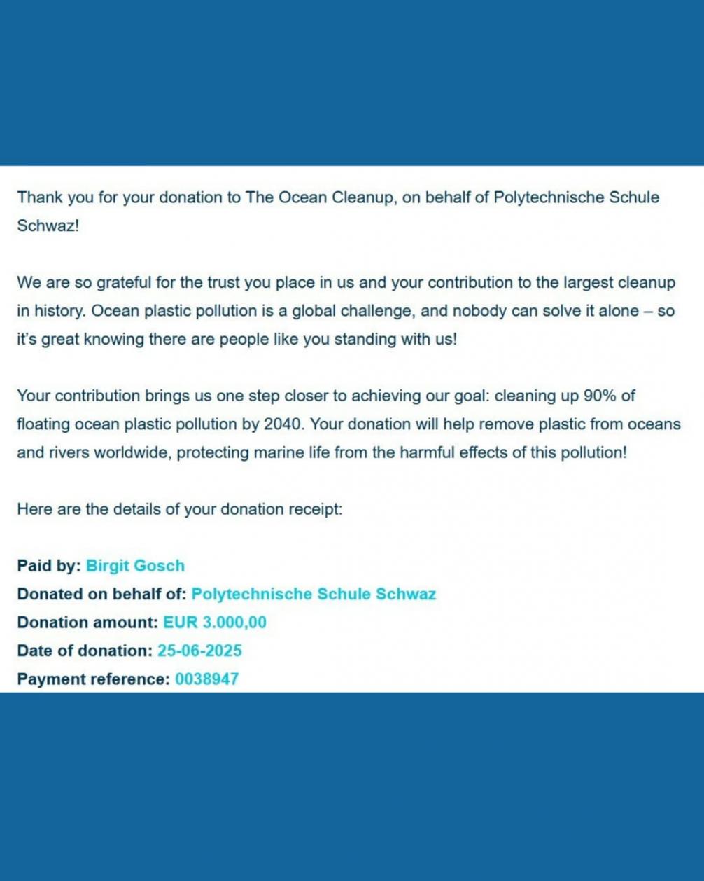 donation OceanCleanup